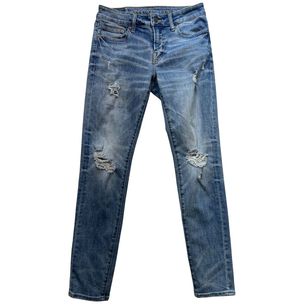 American Eagle Men's Distressed Jeans Next Level Airflex Size 30x32 Blue Casual